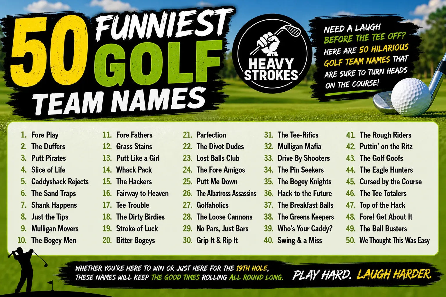 Funny golf team names