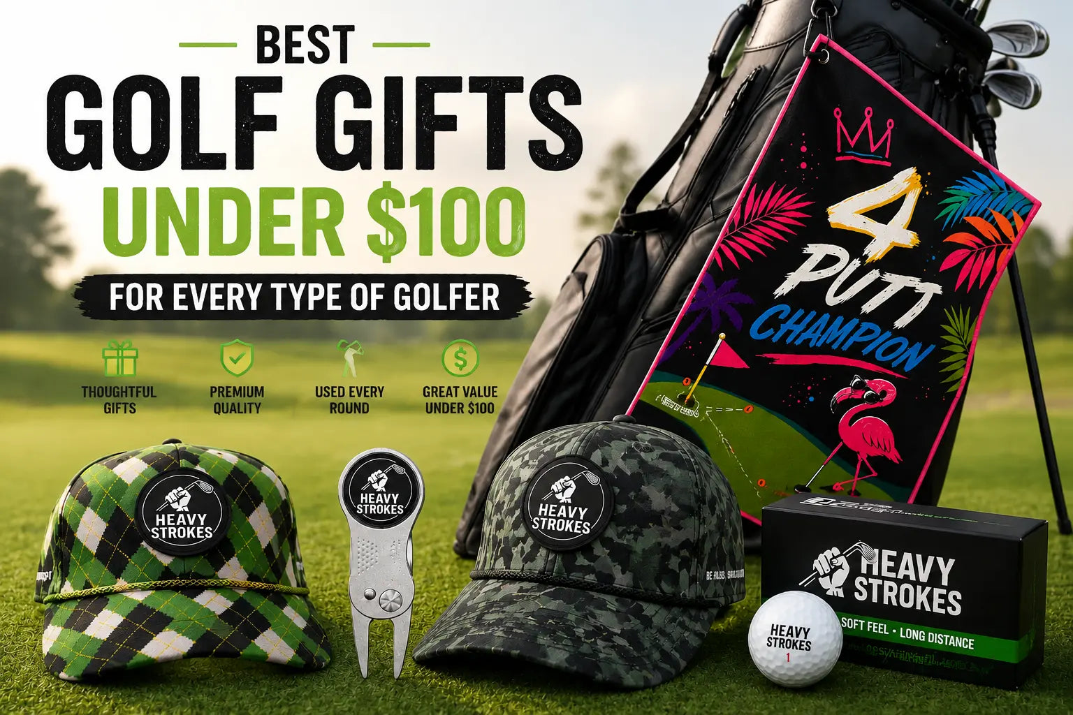 golf gift ideas under 100, mid range golf gifts