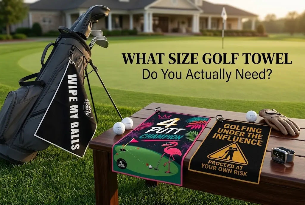 what size golf towel is best, standard golf towel size
