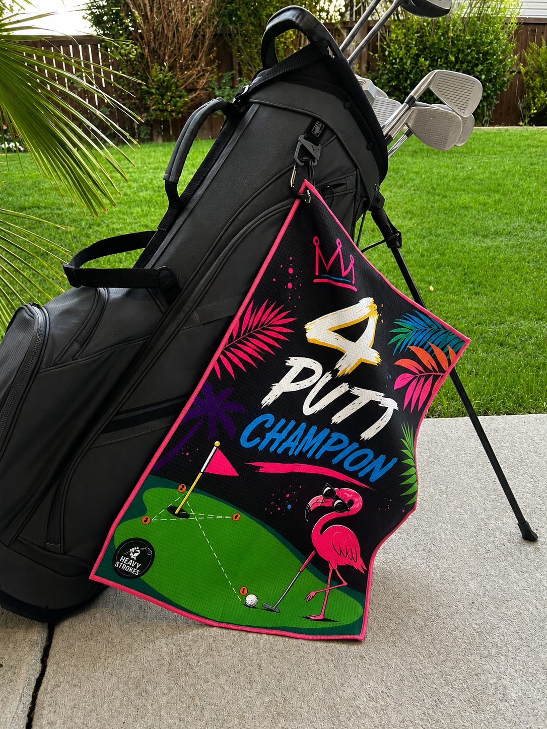 The "4 Putt Champion" Funny Golf Towel
