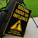 golfing-under-the-influence-funny-golf-towel-carabiner-clip