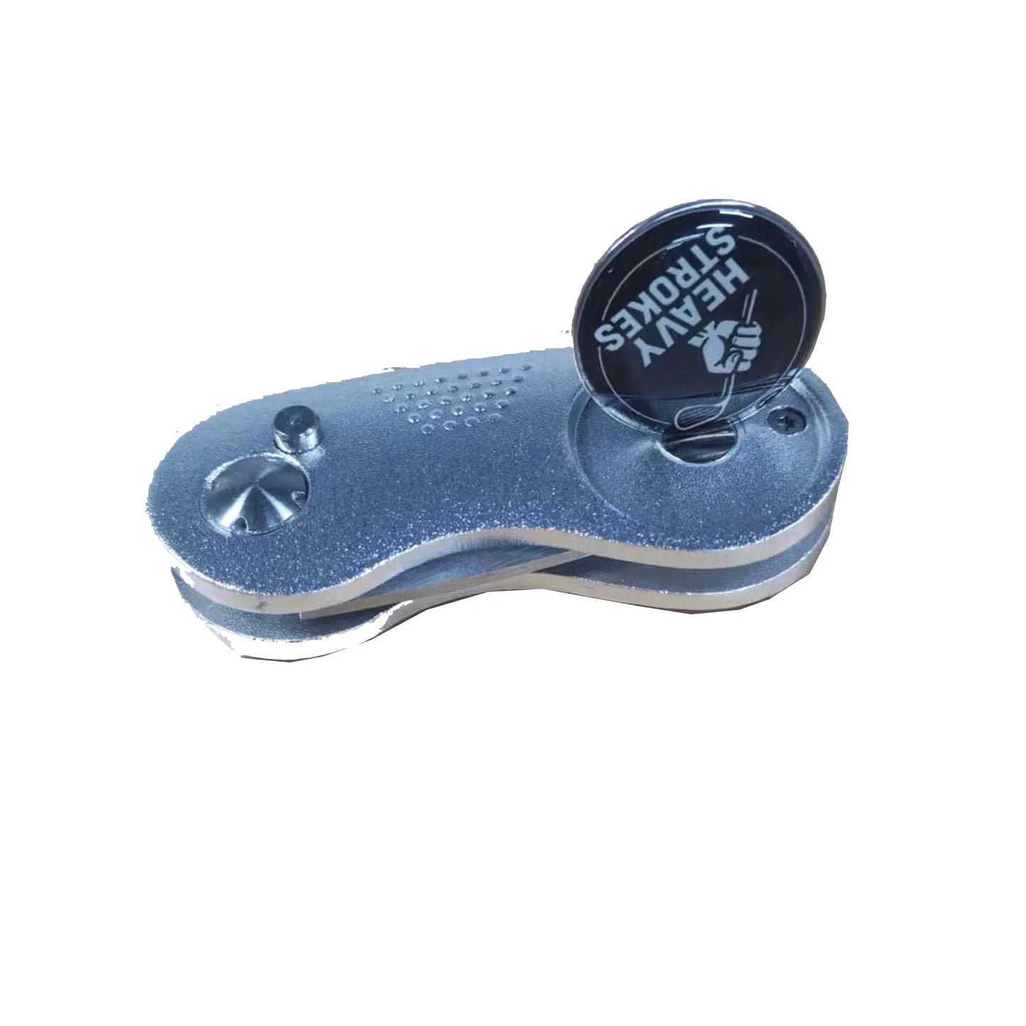 Switchblade Golf Divot Tool – Side View, Fork Deployed