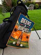 "Beers Over Birdies" Funny Golf Towel