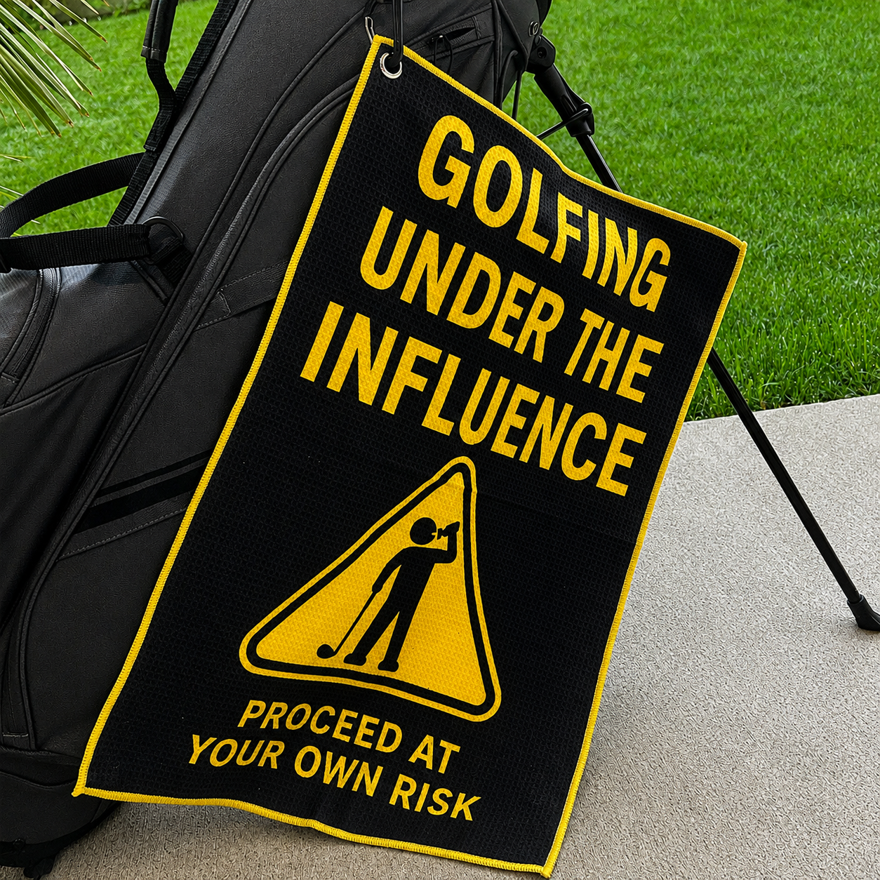 The "Golfing Under the Influence" Funny Golf Towel
